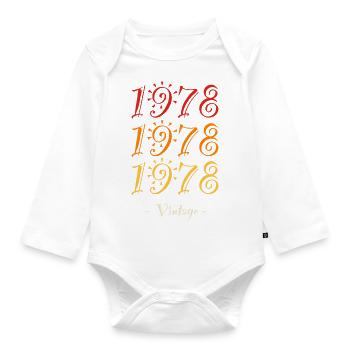 1978 vintage - Organic Longsleeve Baby Bodysuit - white - Front