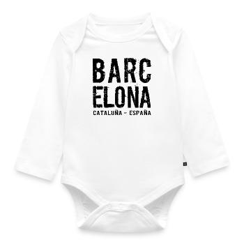 Barcelona, Catalonia, Spain, Mediterranean Sea - Organic Longsleeve Baby Bodysuit - white - Front