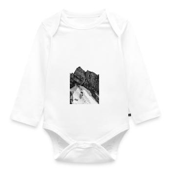 MONTAGNES | TOUT CE DONT J’AI BESOIN - Body Bébé bio manches longues - blanc - Devant
