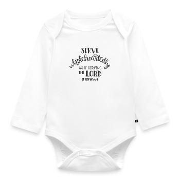 Christian Design serve wholeheartedly as to the - Organic Longsleeve Baby Bodysuit - white - Front