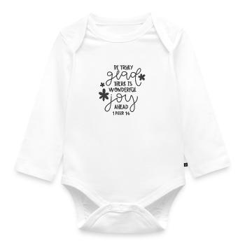 Christian Design Soyez vraiment heureux qu’il y ait merveilleux - Body Bébé bio manches longues - blanc - Devant
