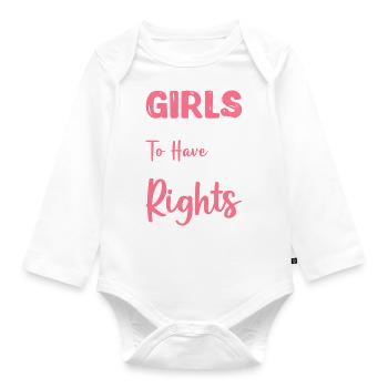 Girls Just Want To Have Fundamental Rights - Baby Bio-Langarm-Body - Weiß - Vorne