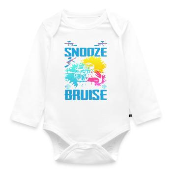 You Snooze You Bruise Funny Paintball - Baby Bio-Langarm-Body - Weiß - Vorne