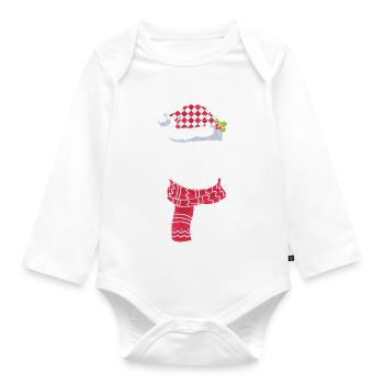 Cadeaux de Noël Noël - Body Bébé bio manches longues - blanc - Devant