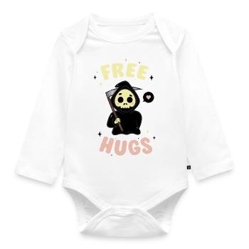 Free hugs - Body Bébé bio manches longues - blanc - Devant