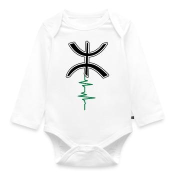 Amazigh Berbère - Body Bébé bio manches longues - blanc - Devant