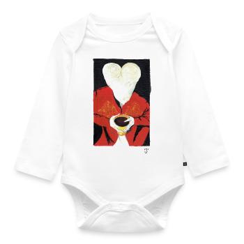 Dracula Old painting - Organic Longsleeve Baby Bodysuit - white - Front