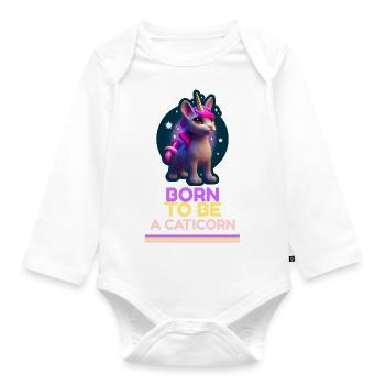 Caticorn - Body Bébé bio manches longues - blanc - Devant