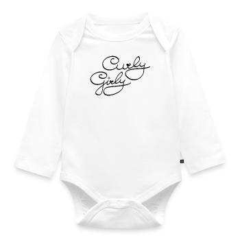 Curly Girly - Organic Longsleeve Baby Bodysuit - white - Front