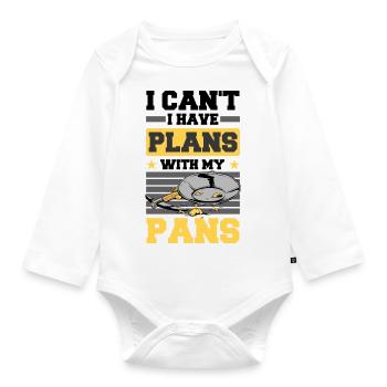 Gold panning - Organic Longsleeve Baby Bodysuit - white - Front