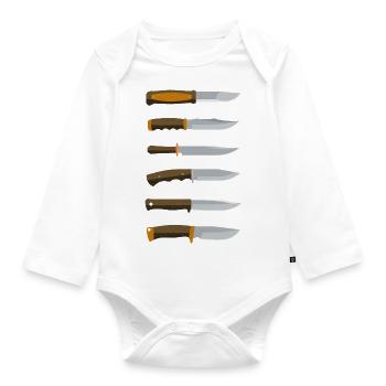 Knife Collector - Organic Longsleeve Baby Bodysuit - white - Front