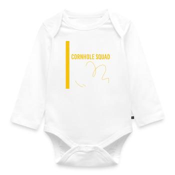Sac à lancer Cornhole Player Sack - Body Bébé bio manches longues - blanc - Devant