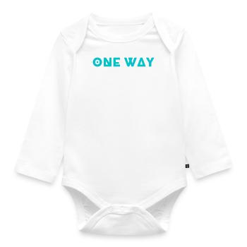 One Way - Baby Bio-Langarm-Body - Weiß - Vorne