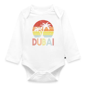 Dubai - Baby Bio-Langarm-Body - Weiß - Vorne