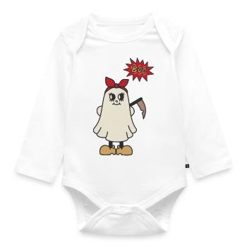 Ghost Of Disapproval - Organic Longsleeve Baby Bodysuit - white - Front