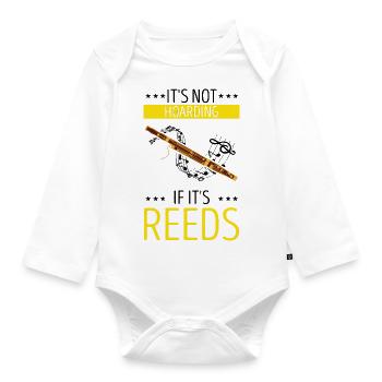 Bassoonist design for woodwind orchestra - Organic Longsleeve Baby Bodysuit - white - Front