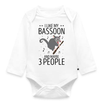 Orchestra and woodwind instrument - Organic Longsleeve Baby Bodysuit - white - Front