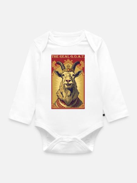 the real G.O.A.T. - Baby Bio-Langarm-Body - Weiß
