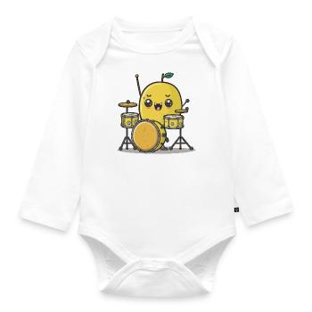 Lemon Beats - Organic Longsleeve Baby Bodysuit - white - Front