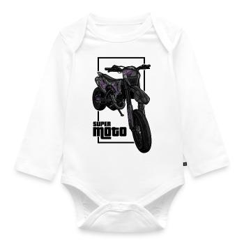Supermoto - Supermotard - Organic Longsleeve Baby Bodysuit - white - Front