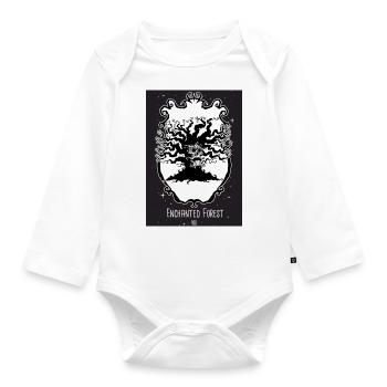 Enchanted Forest oracle - Organic Longsleeve Baby Bodysuit - white - Front