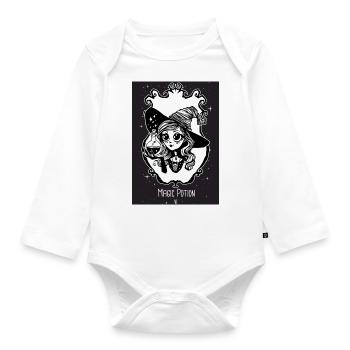 Zaubertrank-Orakel - Baby Bio-Langarm-Body - Weiß - Vorne