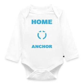 Home Is Where The Anchor Drops Bootskapitän - Baby Bio-Langarm-Body - Weiß - Vorne