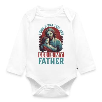 I Took A DNA Test And God Is My Father 31 - Baby Bio-Langarm-Body - Weiß - Vorne