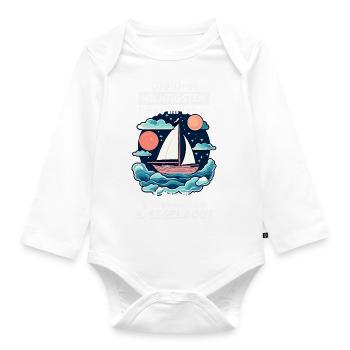 Die Drei Wichtigsten Dinge Im Leben - Segelboot - Baby Bio-Langarm-Body - Weiß - Vorne