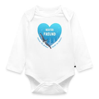 bester Freund - Baby Bio-Langarm-Body - Weiß - Vorne