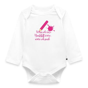 Stift - Baby Bio-Langarm-Body - Weiß - Vorne