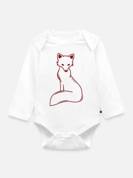 fuchs - Baby Bio-Langarm-Body - Weiß