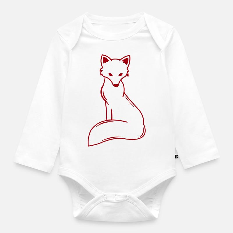 fuchs - Baby Bio-Langarm-Body - Weiß
