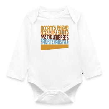 Occams Razor - Organic Longsleeve Baby Bodysuit - white - Front
