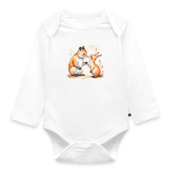 L’amour des animaux - Body Bébé bio manches longues - blanc - Devant