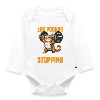 I Lost 100 Pounds And I'm Not Stopping 23 - Organic Longsleeve Baby Bodysuit - white - Front