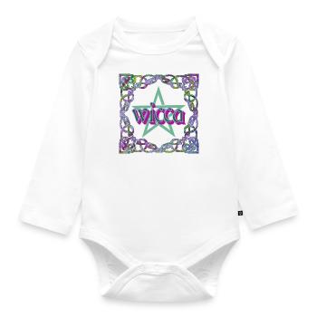Celtic Frame Wicca E 230 - Organic Longsleeve Baby Bodysuit - white - Front