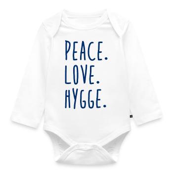 Peace Love Hygge - Body Bébé bio manches longues - blanc - Devant