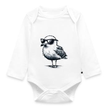 Malle's Only Once a Year Mallorca Seagull Shirt - Organic Longsleeve Baby Bodysuit - white - Front