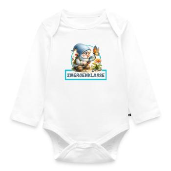 Dwarf and Butterfly Dwarf Class Design - Organic Longsleeve Baby Bodysuit - white - Front