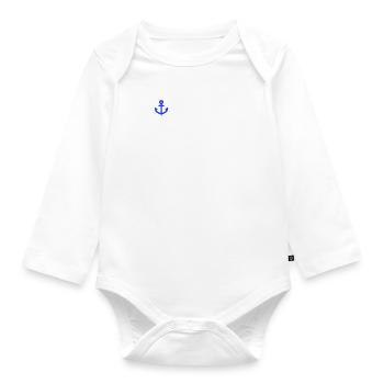 Rostock my favorite place-Hanseatic city Rostock-Möwe - Organic Longsleeve Baby Bodysuit - white - Front