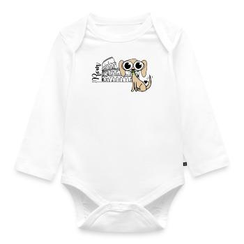 Rosalinde in Rom - Baby Bio-Langarm-Body - Weiß - Vorne
