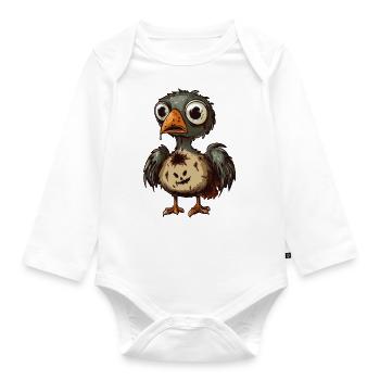 Truthahn Halloween Zombie - Baby Bio-Langarm-Body - Weiß - Vorne