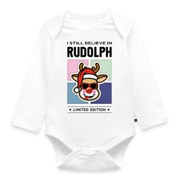 Rudolph - Organic Longsleeve Baby Bodysuit - white - Front
