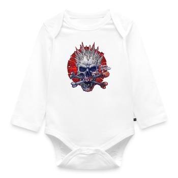 Jolly Roger - Baby Bio-Langarm-Body - Weiß - Vorne