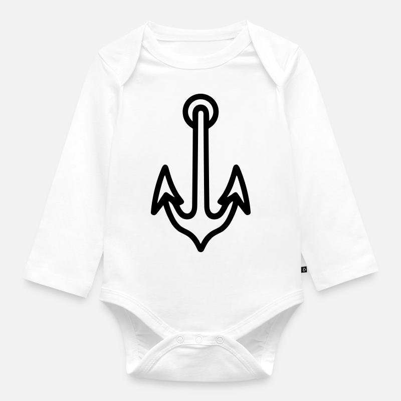 Anker - Baby Bio-Langarm-Body - Weiß