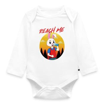 No One Can Reach Me The Water Deutsche Sprichwörte - Organic Longsleeve Baby Bodysuit - white - Front