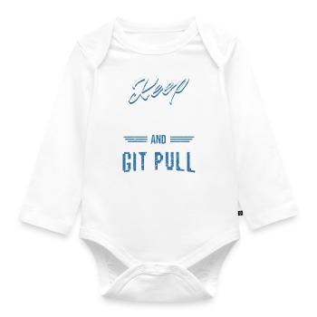 GIT Developer nerdy Geek Shirt - Organic Longsleeve Baby Bodysuit - white - Front
