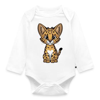 Serval - Baby Bio-Langarm-Body - Weiß - Vorne