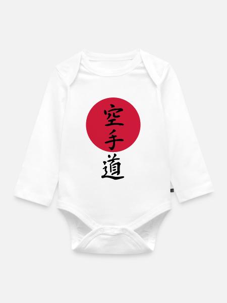 Karate - Baby Bio-Langarm-Body - Weiß